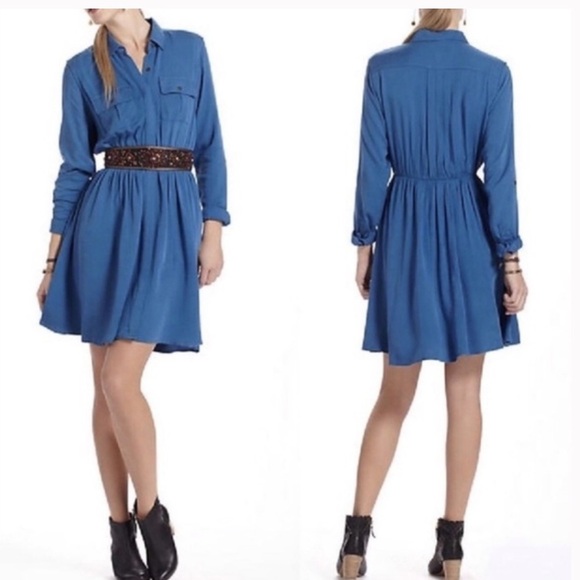 Anthropologie Maeve Women's Button Up Dakota Shirt Dress Long Sleeve S - Picture 1 of 4
